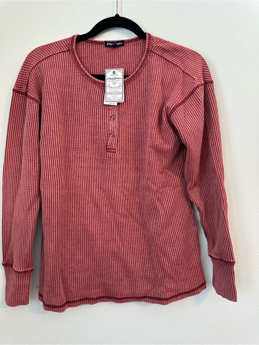 FLAG & ANTHEM Women’s Waffle Henley Size Small NWT